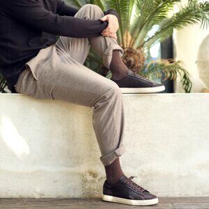 CLAE Los Angeles men's black leather sneakers size 9.5